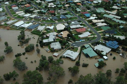 Emerald (Staat Queensland): 80 Prozent der Fläche ist überflutet