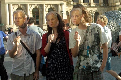 Wikileaks-Unterstützer protestieren in Brisbane gegen die Festnahme von Julian Assange