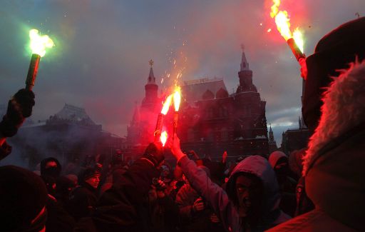 Fußballfans randalieren im Zentrum von Moskau