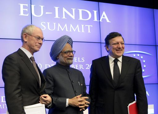 EU-Indien-Gipfel: Van Rompuy, Singh und Barroso