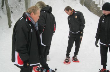 Training im Schnee: Standard-Profis auf Botrange