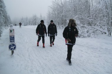 Training im Schnee: Standard-Profis auf Botrange