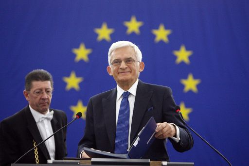 Jerzy Buzek, Präsident des Europäischen Parlaments, am Mittwoch in Straßburg