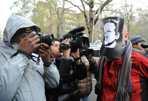 Wikileaks-Anhänger protestierten in London gegen die Festnahme von Julian Assange