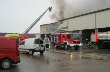 Großbrand bei Faymonville in der Industriezone Bütgenbach