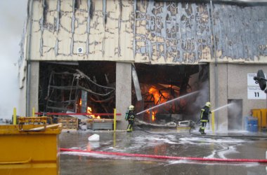 Großbrand bei Faymonville in der Industriezone Bütgenbach