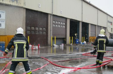 Großbrand bei Faymonville in der Industriezone Bütgenbach