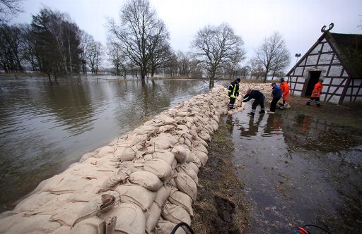 Das Hochwasser an der Elbe Januar 2011