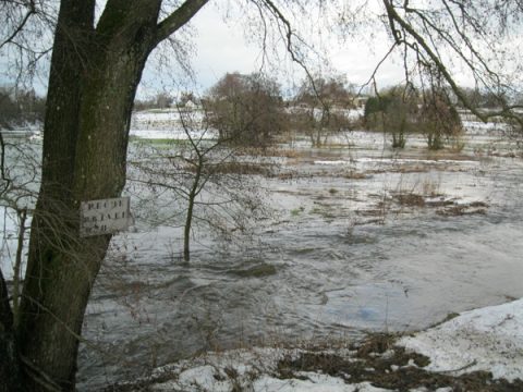 Hochwasser: Land unter in der Gemeinde Amel