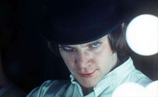 Malcolm McDowell in dem legendären Film "A Clockwork Orange" von 1971