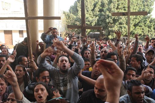 Koptische Christen demonstrieren in Ägypten