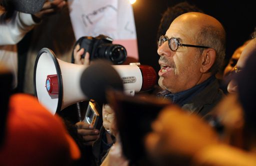 El Baradei hält Rede im Zentrum Kairos