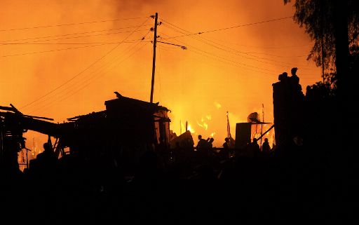 Feuer in Harar