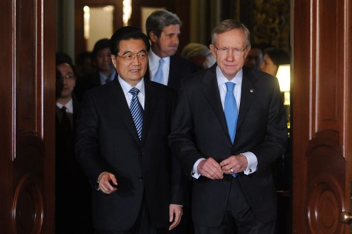 Hu Jintao und Harry Reid