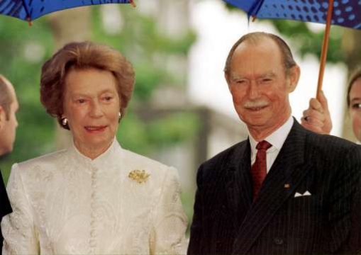 Altgroßherzog Jean mit seiner 2005 verstorbenen Frau Joséphine-Charlotte