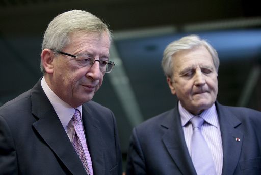 Eurogruppenchef Jean-Claude Juncker und EZB-Präsident Jean-Claude Trichet