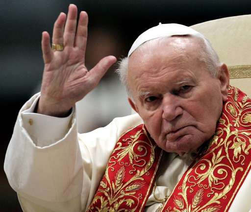 Papst Johannes Paul II. im Jahr 2004