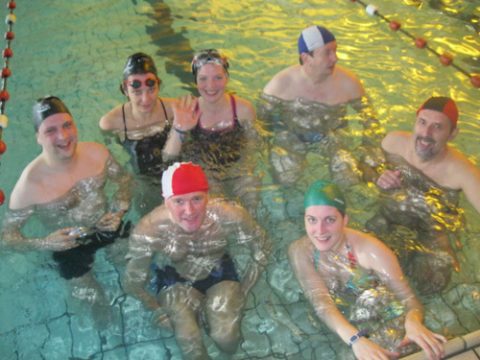 Schwimm-Marathon 2011 in St. Vith: Das BRF-Team