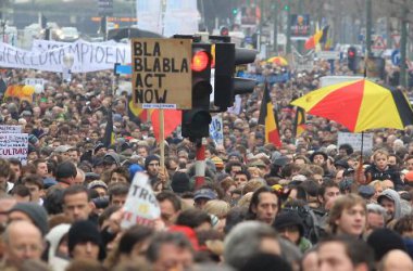 Protest gegen Regierungskrise