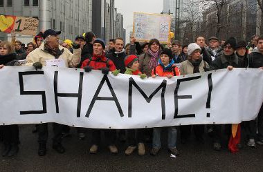 Protest gegen Regierungskrise