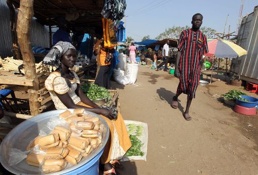 Markt in Juba, Südsudan. Am Sonntag stimmen die Menschen über die Unabhängigkeit ab