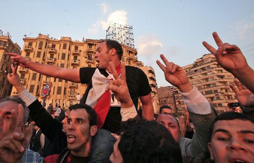 Proteste gegen den ägyptischen Präsidenten Mubarak