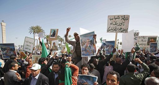 Pro-Gaddafi-Demonstration im Zentrum von Tripolis