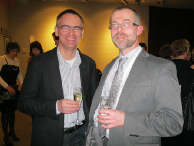 Georg Huppertz und Gerd Müller beim Neujahrsempfang der Klinik St. Josef am 21.01. in St. Vith