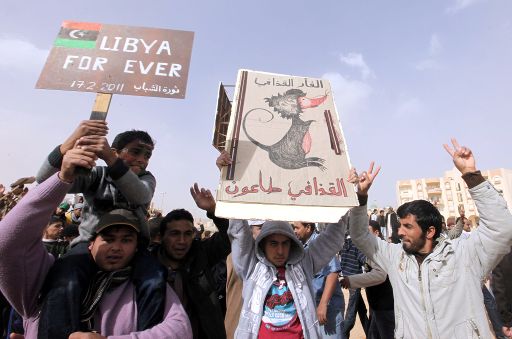 Demonstranten in der Hafenstadt Tobruk (25. Februar)