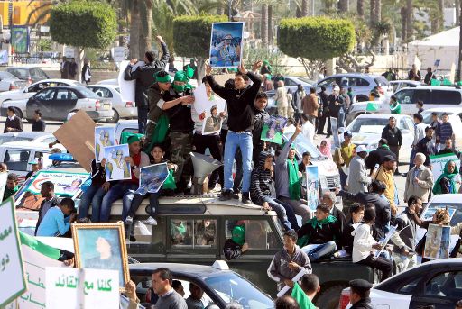 Fotos gibt es nur von den Pro-Gaddafi-Demos