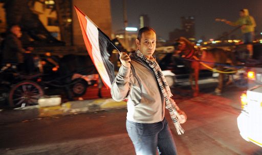 Demonstrant auf dem Tahrir-Platz (6. Februar)