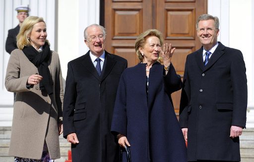 Belgisches Königspaar mit der First Lady Bettina Wulff und Bundespräsident Christian Wulff