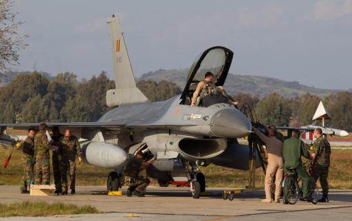 Belgische F16 auf dem Stützpunkt Araxos