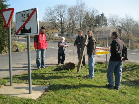 Kehr bei Manderfeld: Der "Claim" wird abgesteckt
