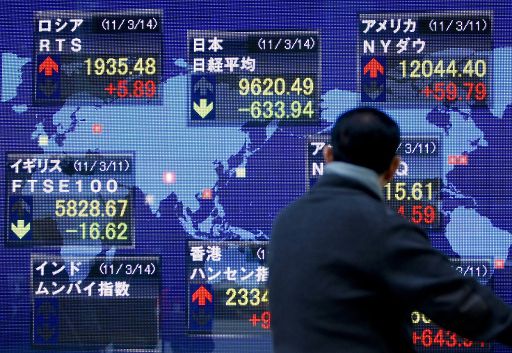 Dramatische Kursverluste für Nikkei-Index (Bild vom 14. März)