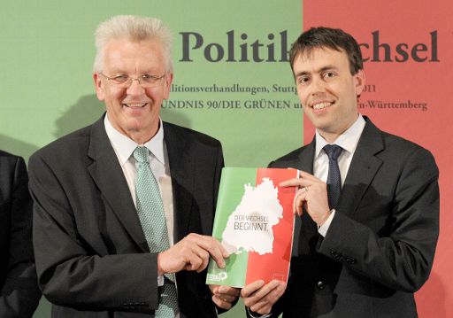 Winfried Kretschmann, Grüne, und Nils Schmid, SPD