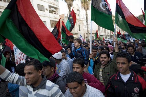 Libyer protestieren in Bengasi (31. März)