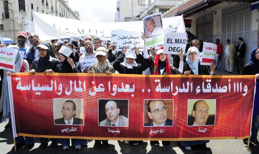 Proteste in Casablanca am 24. April