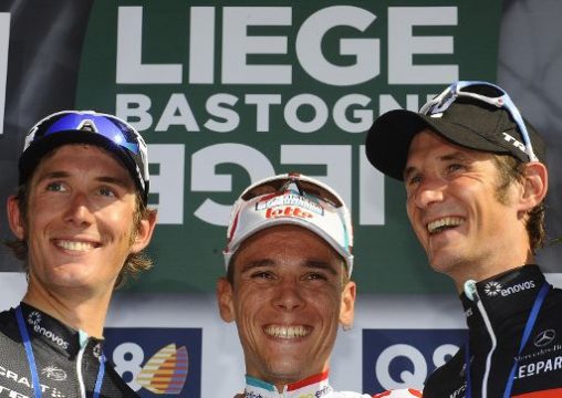 Andy Schleck, Philippe Gilbert und Frank Schleck