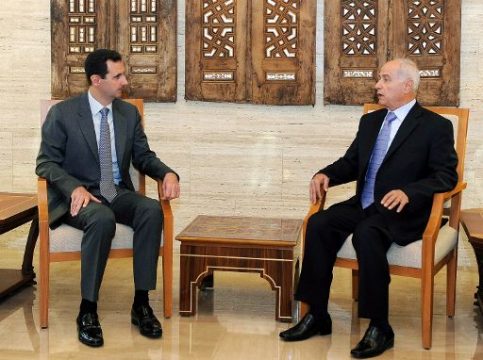 Präsident Baschar al-Assad und Gouverneur Ghassan Mustafa Abdelal