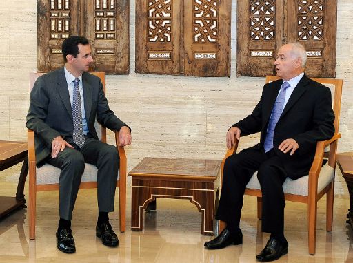 Präsident Baschar al-Assad und Gouverneur Ghassan Mustafa Abdelal