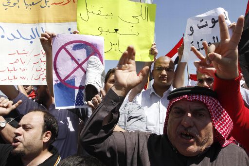 Proteste gegen den syrischen Präsidenten al-Assad in Jordanien (24. April)