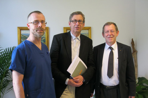 Dr. Gerd Müller, Joseph Backes vom Verwaltungsrat und Dr. Albert van der Putten