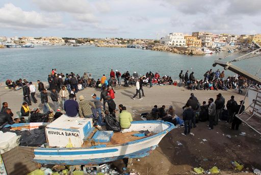 Die italienische Insel Lampedusa