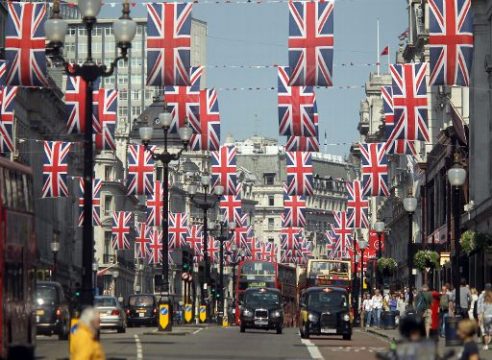 Die Regent Street in London ist bereit