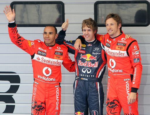 Red Bull-Pilot Vettel erneut auf Pole, gejagd von Jenson Button und Lewis Hamilton