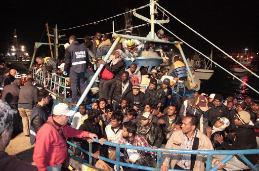 Neuankömmlinge auf Lampedusa