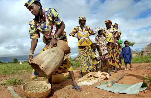 In einem Dorf nahe der Hauptstadt Niamey bereiten Frauen die Mahlzeit vor