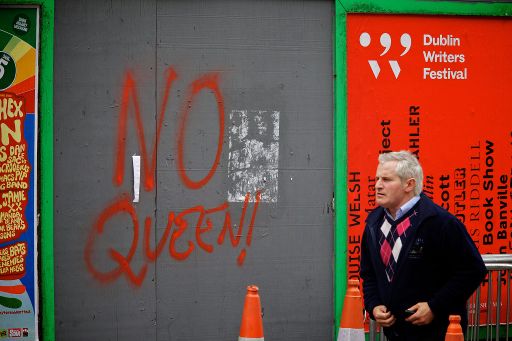 No Queen: "Keine Königin"-Graffiti im Zentrum von Dublin