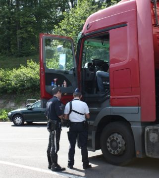 Großkontrolle der Polizei wegen EU-Delegation
